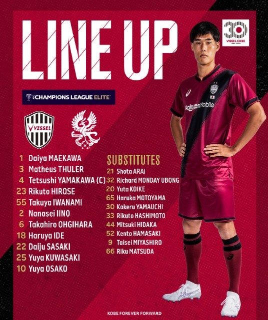  亞冠-大迫勇也傳射＆對手0射正，神戶勝利船2-0戰(zhàn)勝光州FC