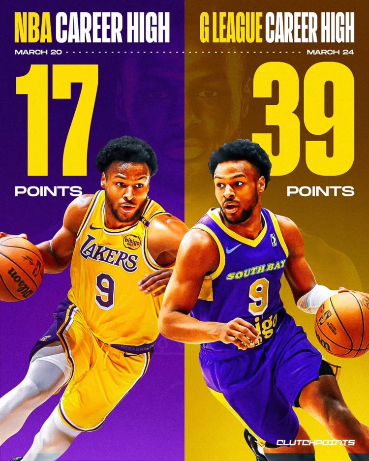  在進步！布朗尼一周內先后創(chuàng)下個人NBA和G聯盟單場得分新紀錄
