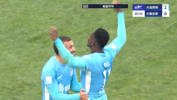 馬萊萊大連處子球！呂焯毅助攻馬萊萊破門，大連英博2-0亞泰