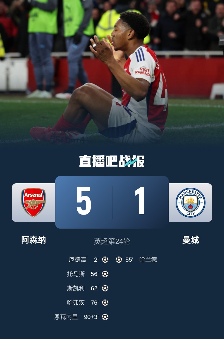  硬氣槍手無(wú)畏強(qiáng)敵！阿森納本賽季5-1碾壓曼城，3-0完勝皇馬