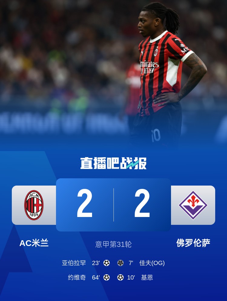  孔塞桑上任后米蘭有13場比賽先丟球落后，最終戰(zhàn)績?yōu)?勝1平6負